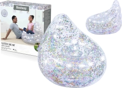Rainbow Inflatable Chair with Glitter
