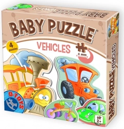 Baby puzzle prijevozna sredstva 4u1 (2–4 dijela) od D-Toys