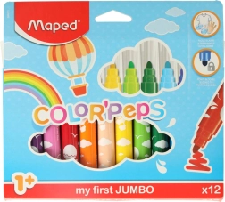 Fixy pro malé děti 1+ MAPED Color’Peps Early Age, 12 barev