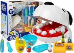 Set veterinario da dentista per bambini con cagnolino e strumenti dentali