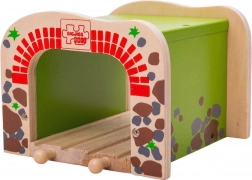 BIGJIGS RAIL Wooden Double Tunnel for Train Sets