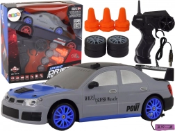 RC sportauto 1:24 met verwisselbare wielen – Grijs