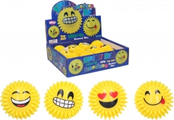 Sípoló, világító mosolygós labda 7 cm