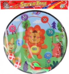 Animal-themed target 35 cm for balls and darts