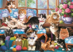 Puzzle TREFL famiglia di gatti 500 pezzi