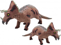 large dinosaur figure triceratops with sound 36 cm brown