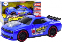 Toy racing car with light and sound effects blue