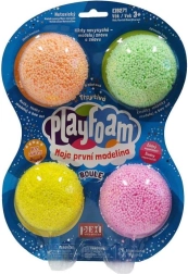 PlayFoam Boule glinsterende set 4 kleuren – niet-vlekmakende boetseerklei
