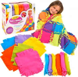 Creative DIY patchwork fleece blanket kit for kids