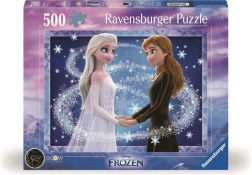 Ravensburger puzzle Disney Snježna kraljica Elsa i Anna 500 dijelova svijetleći u mraku