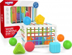 Woopie Baby cube sensoriel élastique trieur pour enfants formes colorées