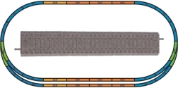 Piko roadbed for A+E track sets – basic oval with parallel track