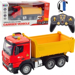 Mirror Model RC Dump Truck in Yellow-Red Design