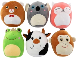 Peluche ronde 20 cm – koala, renard, ourson, grenouille, petite vache et petit singe