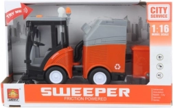 Plastic sidewalk sweeper on batteries