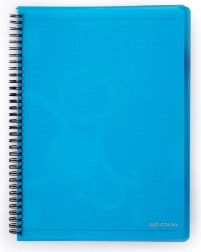Ring Bound Notebook A5 with Double Spiral - Blue