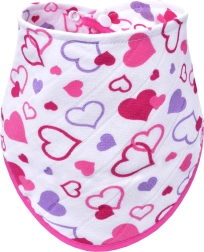 T-TOMI BIO Bambusowy śliniaczek Hearts