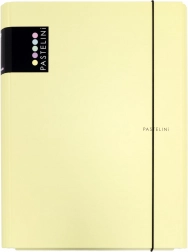 Cartelline laminato a 3 lembi con elastico Pastelini – giallo