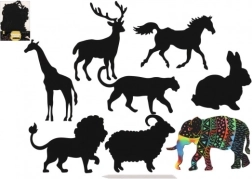 Scratch Art Animal Pictures - Rainbow 8pcs