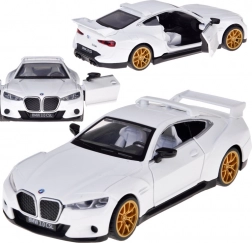 Metal model car BMW 3.0 CSL 1:34 with light and sound, opening doors