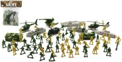 Set of Plastic Toy Soldiers with Accessories, 81 pcs