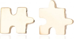 Pozłacane stalowe kolczyki Puzzle