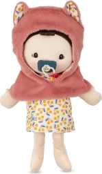 Bambola di stoffa Lilliputiens Jeanne con marsupio e ciuccio magnetico