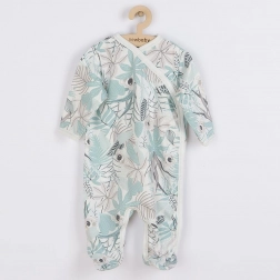 Tutina neonato in cotone con chiusura laterale NEW BABY Lovely – verde