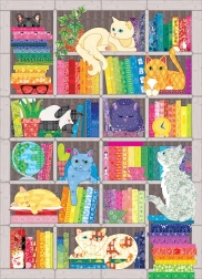 Puzzle Embroidered Blanket: Rainbow Cats 1000 Pieces