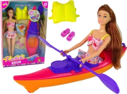 Ensemble de marionnette avec kayak et accessoires - Rose