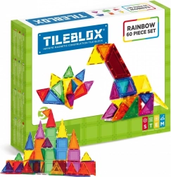 Tileblox szivárványos mágneses építőjáték 60 darab