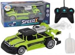 RC trkaći auto 1:20 sa svjetlima i učinkom dima – zeleno