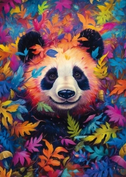Puzzle panda nella foresta arcobaleno 1000 pezzi