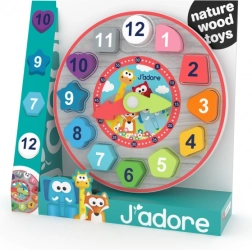 Wooden shape sorter – clock for children
