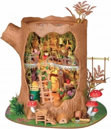 RoboTime 3D wooden puzzle Forest Stump Cottage with LED