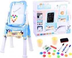 Children’s Double-Sided Magnetic and Chalk Easel Board – Blue