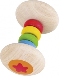 Heimess Rattle Rainbow – wooden spool with rings