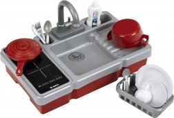 Kids’ sink with running water and BOSCH mini induction hob – set with accessories 3+