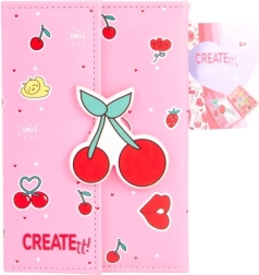Livre de maquillage magnétique CREATE IT! au motif cerise