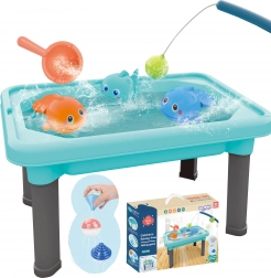 Woopie table de jeu 3-en-1 avec eau, bac à sable et pêche 6 pièces