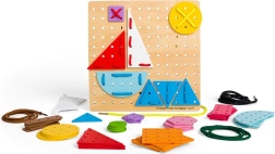 BIGJIGS TOYS drvena provlačilica – geometrijski oblici