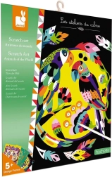 Janod scratch art pictures Animals of the World mini