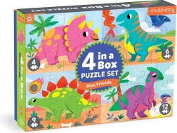 Mudpuppy Puzzle Dinosaurs Set 4-in-1