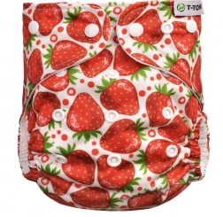 Couche culotte AIO T-Tomi à pressions - motif Fraises