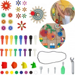 Masterkidz set de construction avec accessoires: chevilles, vis et outils - 352 pièces