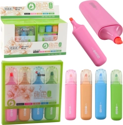 Set of Colorful Dual-Tip Highlighters, 4 pcs