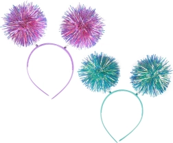 Fascia per feste con pom-pom scintillanti