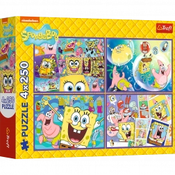 Puzzle 4x250 Il Mondo Pazzo di SpongeBob