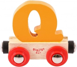 Wooden Wagon Bigjigs Rail with Letter Q