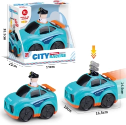 Policyjny samochód z mechanizmem dociskowym